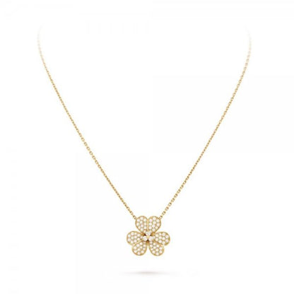 [✨ROSE✨]FLOWER DIAMOND NECKLACE