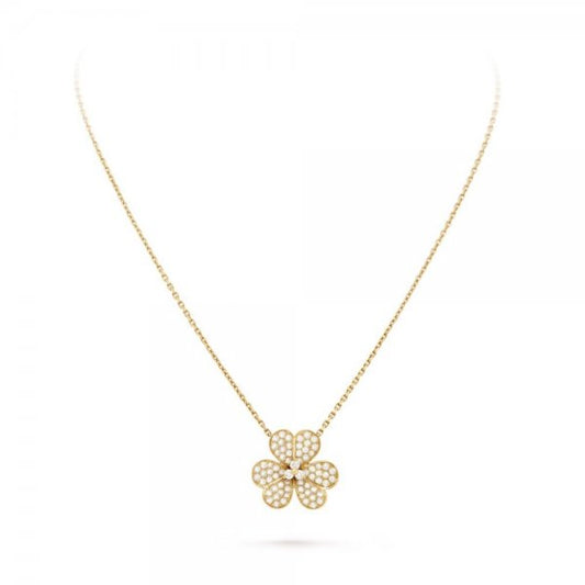 [✨ROSE✨]FLOWER DIAMOND NECKLACE