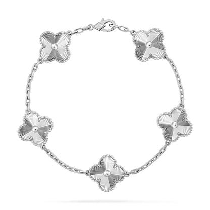 [✨ROSE✨]CLOVER SILVER 5 MOTIFS BRACELET