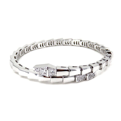 [✨ROSE✨]SERPENTI BRACELET DIAMONDS SILVER