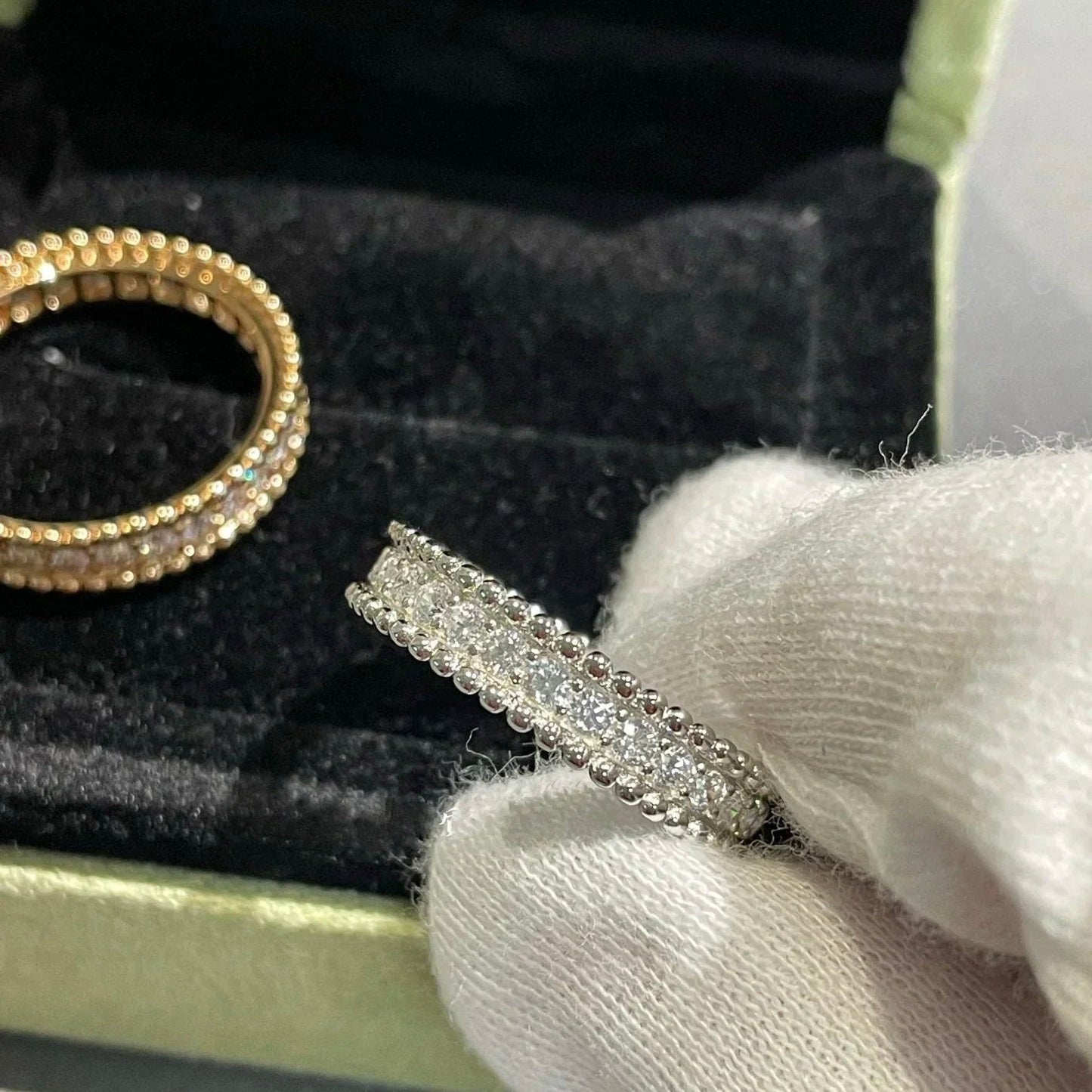 [✨ROSE✨]PERLEE DIAMOND SILVER RING