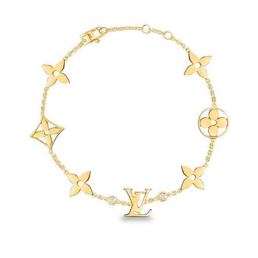 [✨ROSE✨]STAR AND SUN 7 MOTIFS GOLD BRACELET