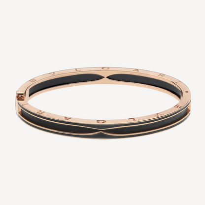 [✨ROSE✨]ZERO 1 PINK GOLD WITH MATTE BLACK CERAMIC BRACELET