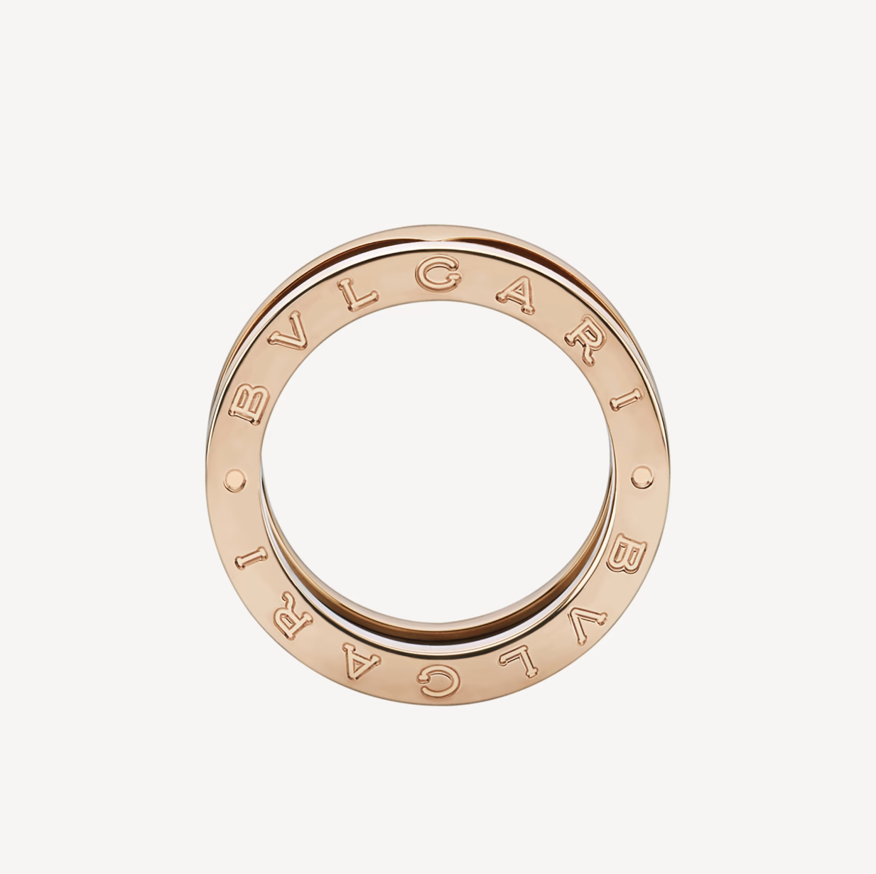 [✨ROSE✨]ZERO 1 TWO-BAND LOOPS AND BLACK CERAMIC PINK GOLD RING