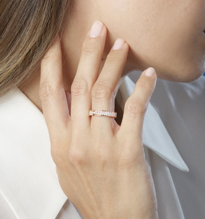 [✨ROSE✨]ALLIANCE LIENS VIDENCE PAVED DIAMOND 4MM RING