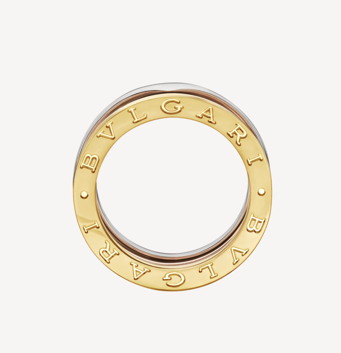 [✨ROSE✨]ZERO 1 THREE-BAND ROSE WHITE AND YELLOW RING