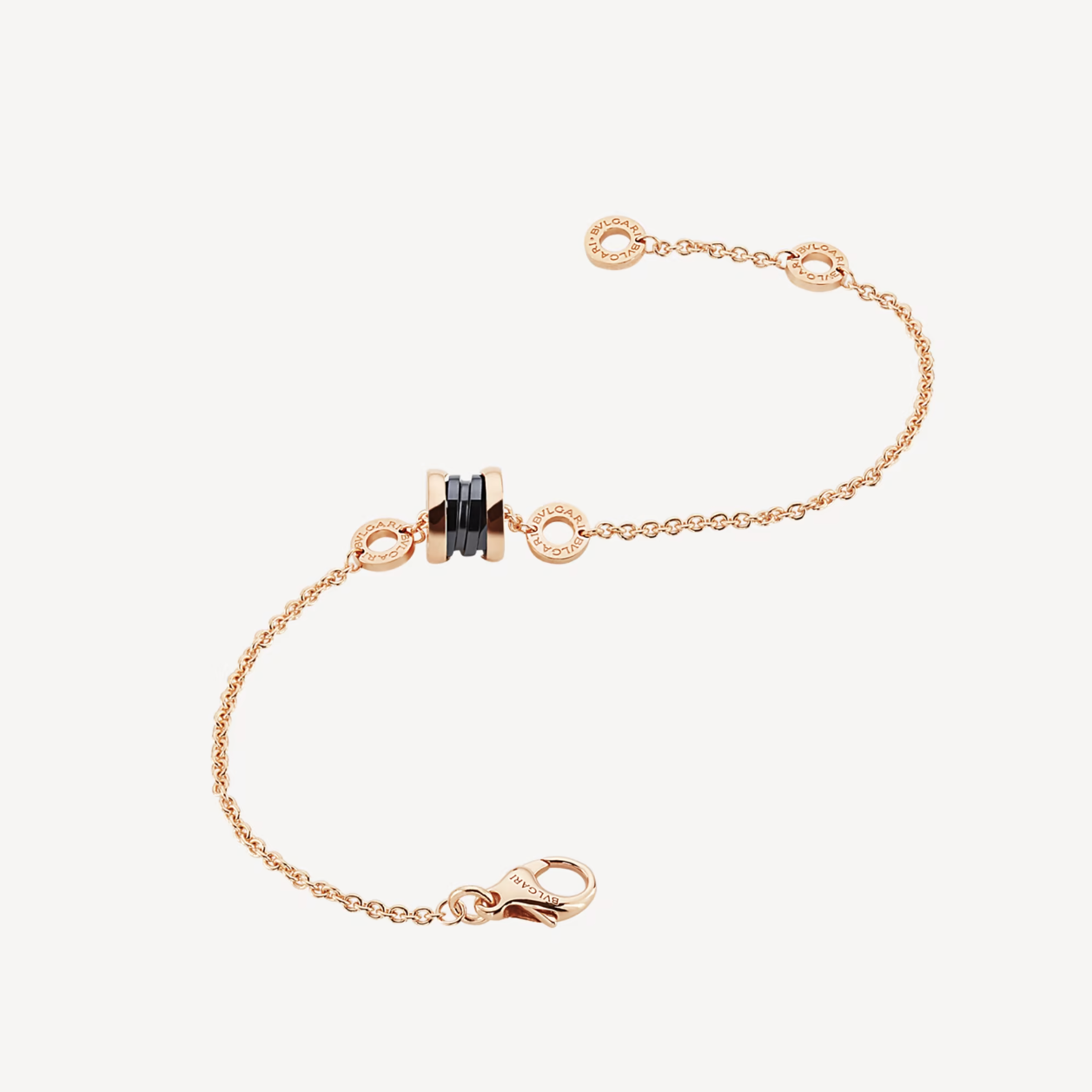 [✨ROSE✨]ZERO 1 SOFT PINK GOLD AND BLACK CERAMIC BRACELET