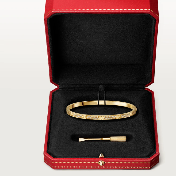 [✨ROSE✨]LOVE BRACELET 3.65MM DIAMOND-PAVED