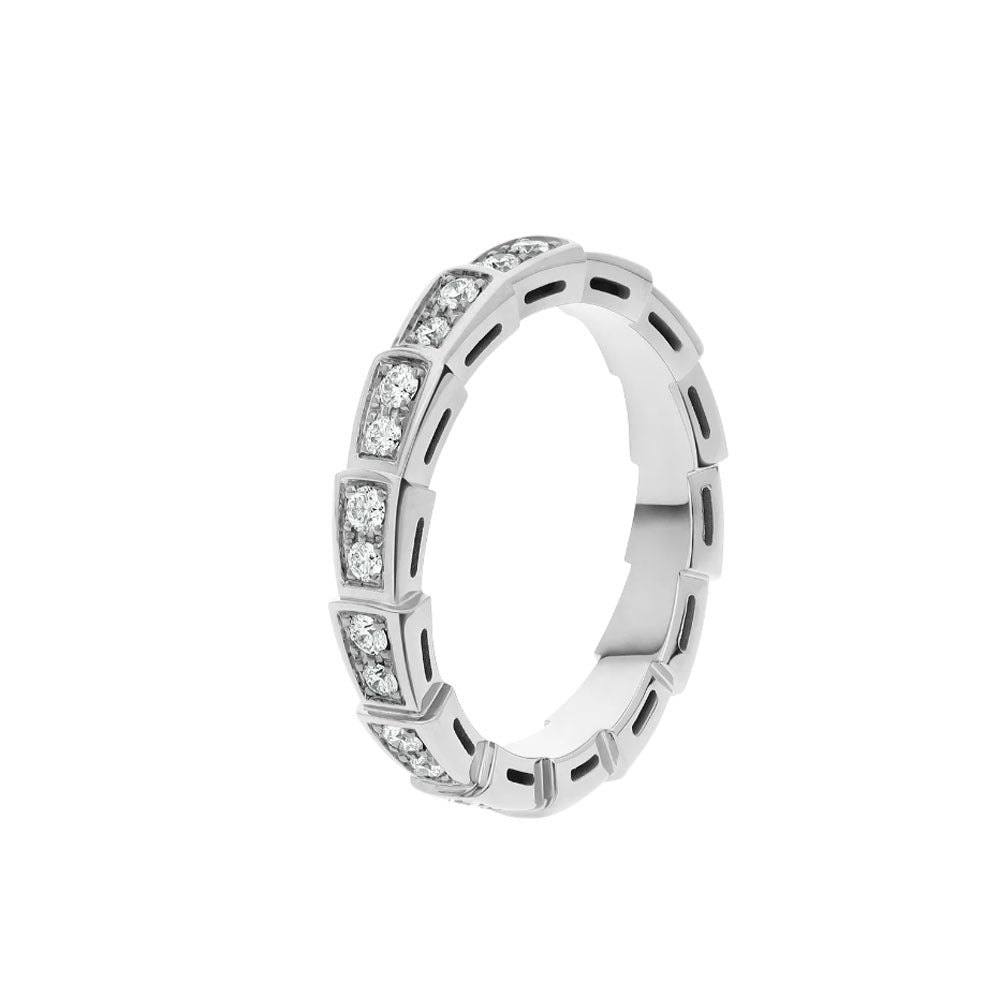 [✨ROSE✨]SERPENTI RING SILVER DIAMOND PAVED 3MM