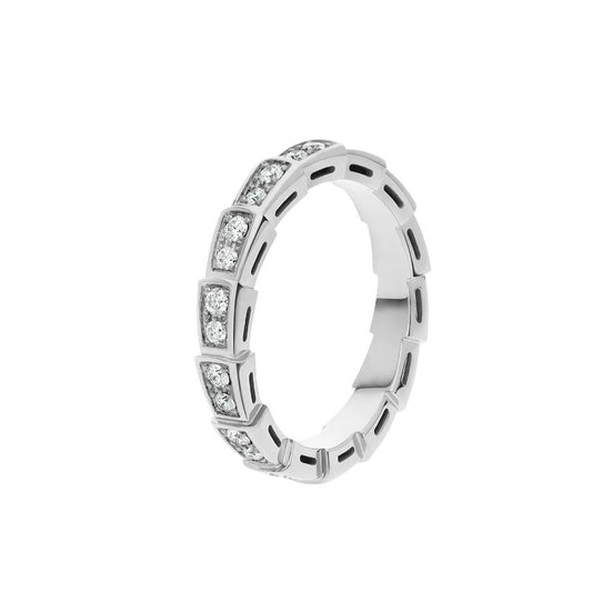 [✨ROSE✨]SERPENTI RING SILVER DIAMOND PAVED 3MM