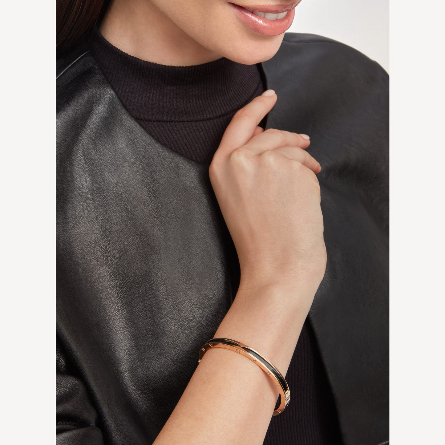 [✨ROSE✨]ZERO 1 PINK GOLD WITH BLACK CERAMIC BRACELET