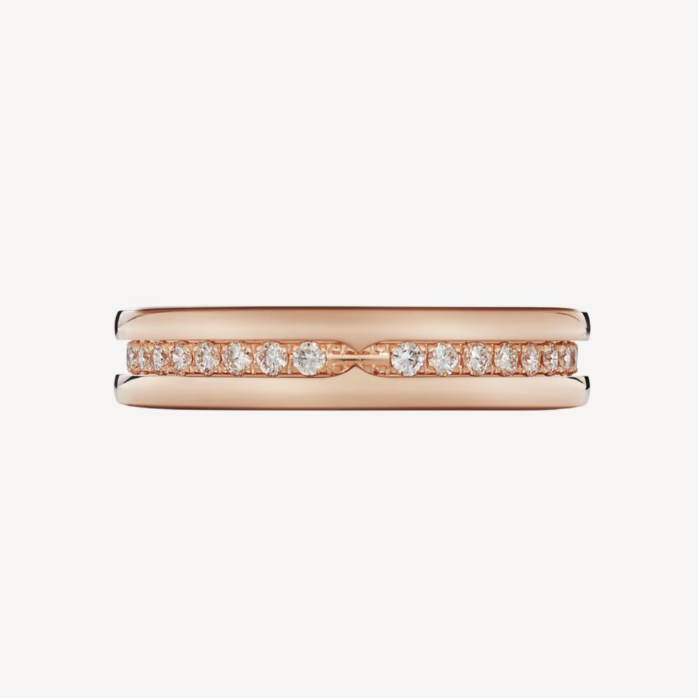 [✨ROSE✨]ZERO 1 ONE-BAND PAVED DIAMONDS ON THE SPIRAL RING