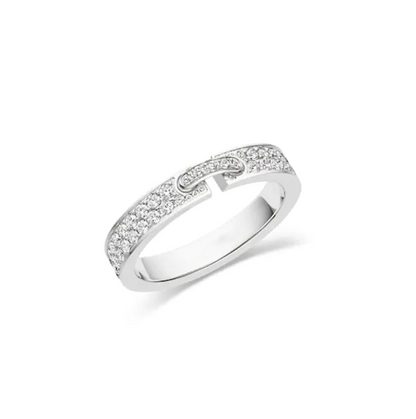 [✨ROSE✨]ALLIANCE LIENS VIDENCE PAVED DIAMOND 4MM RING
