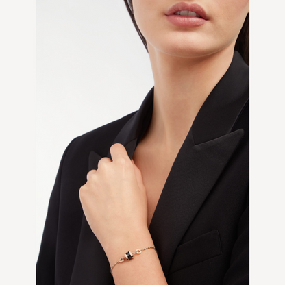 [✨ROSE✨]ZERO 1 SOFT PINK GOLD AND BLACK CERAMIC BRACELET