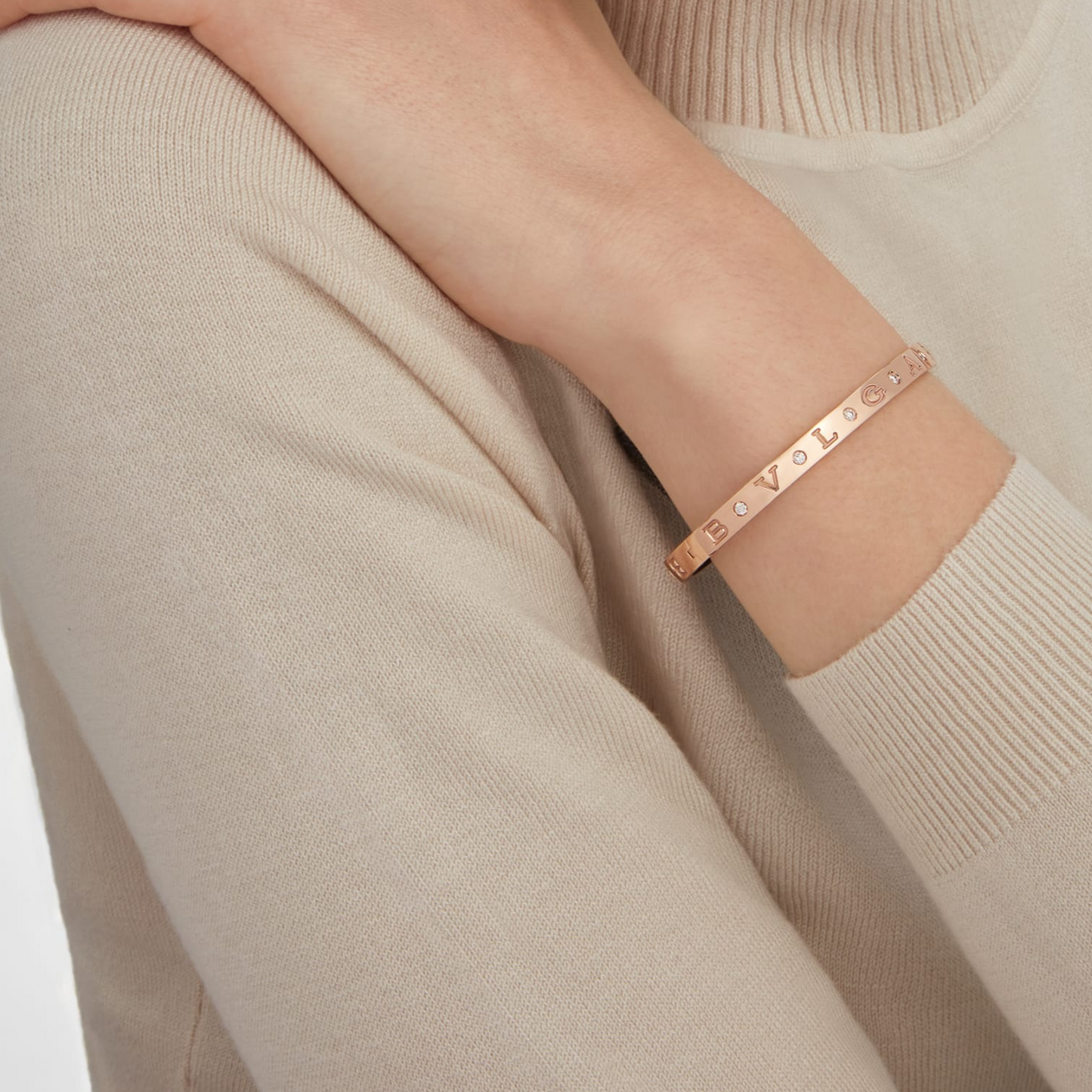 [✨ROSE✨]ZERO 1 PINK GOLD 12 DIAMONDS BRACELET