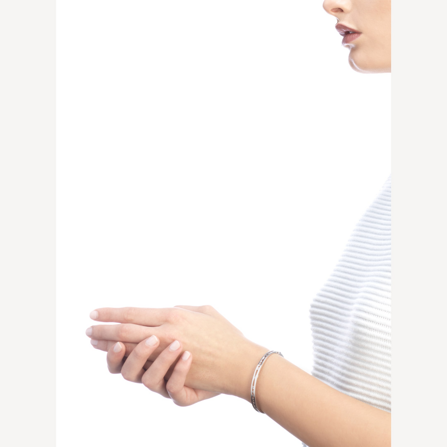 [✨ROSE✨]ZERO 1 SPIRAL LOGO SILVER BRACELET