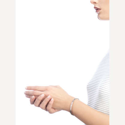[✨ROSE✨]ZERO 1 SPIRAL LOGO SILVER BRACELET