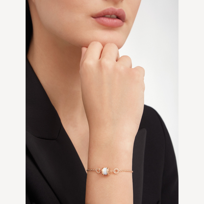 [✨ROSE✨]ZERO 1 SOFT PINK GOLD AND WHITE CERAMIC BRACELET