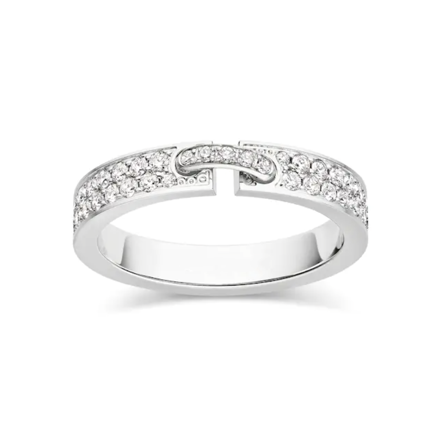 [✨ROSE✨]ALLIANCE LIENS VIDENCE PAVED DIAMOND 4MM RING