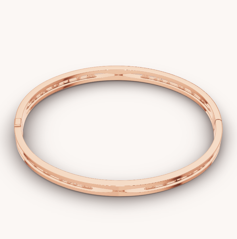 [✨ROSE✨]ZERO 1 SPIRAL LOGO PINK GOLD BRACELET