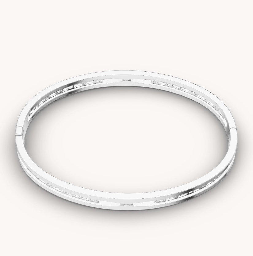 [✨ROSE✨]ZERO 1 SPIRAL LOGO SILVER BRACELET