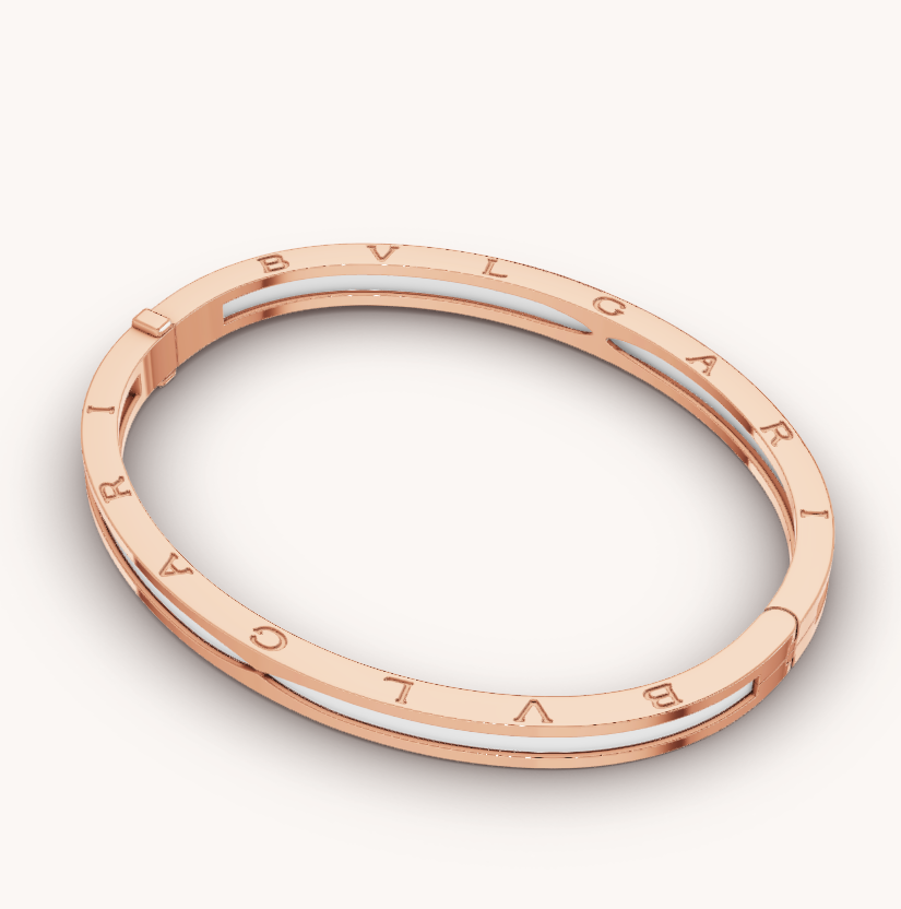 [✨ROSE✨]ZERO 1 PINK GOLD WITH WHITE CERAMIC BRACELET
