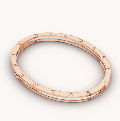 [✨ROSE✨]ZERO 1 PINK GOLD WITH WHITE CERAMIC BRACELET