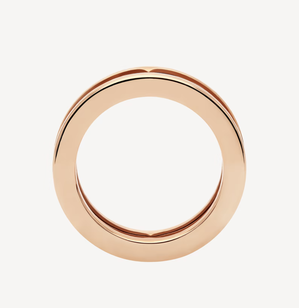 [✨ROSE✨]ZERO 1 ONE-BAND WITH OPENWORK LOGO SPIRAL RING