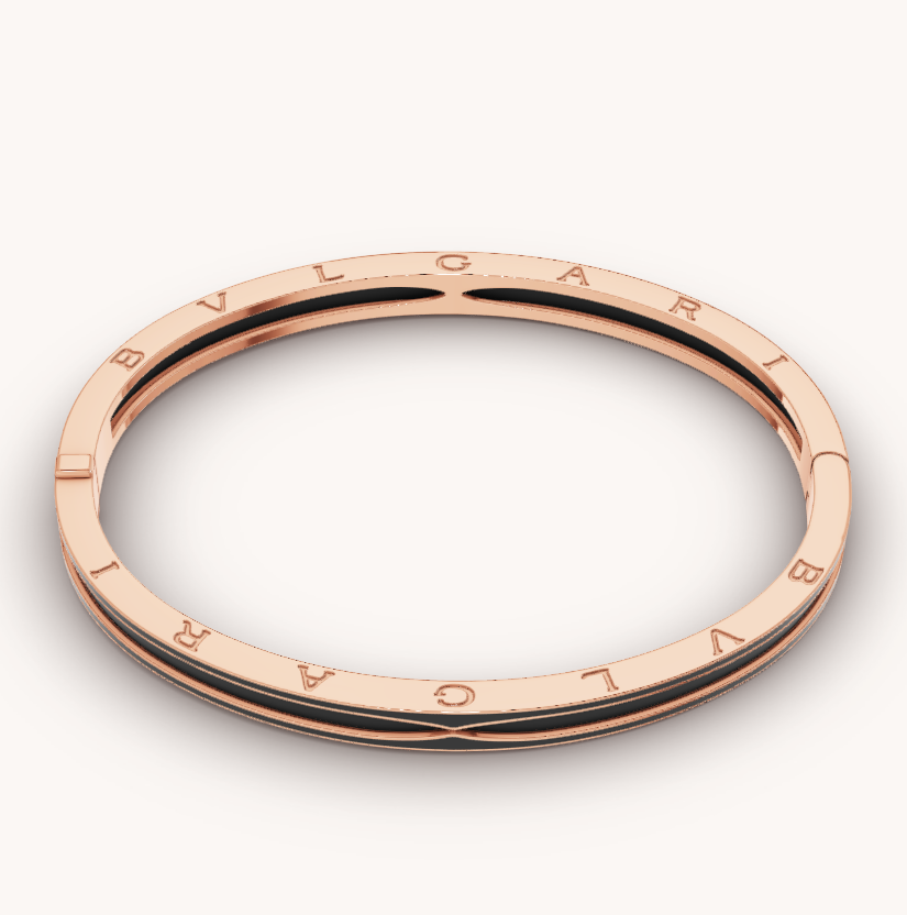 [✨ROSE✨]ZERO 1 PINK GOLD WITH MATTE BLACK CERAMIC BRACELET