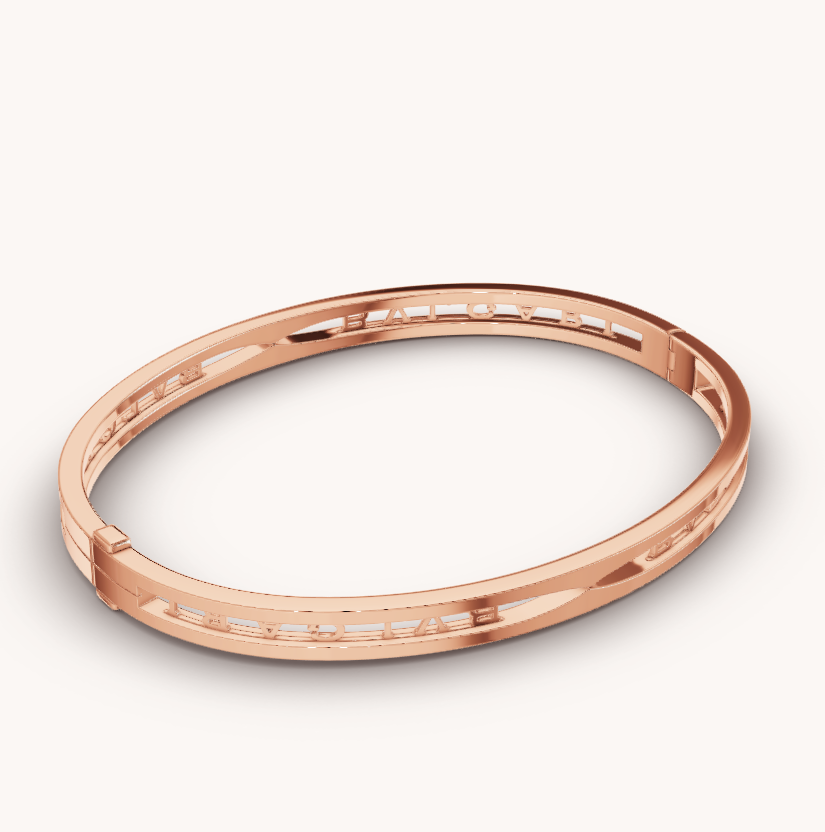 [✨ROSE✨]ZERO 1 SPIRAL LOGO PINK GOLD BRACELET