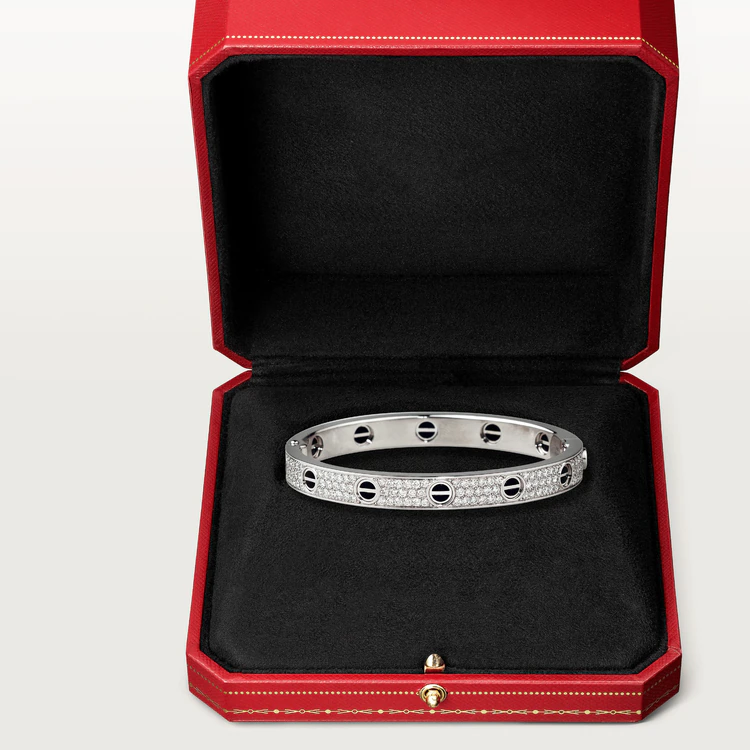 [✨ROSE✨]LOVE BRACELET 6.1MM DIAMOND-PAVED CERAMIC