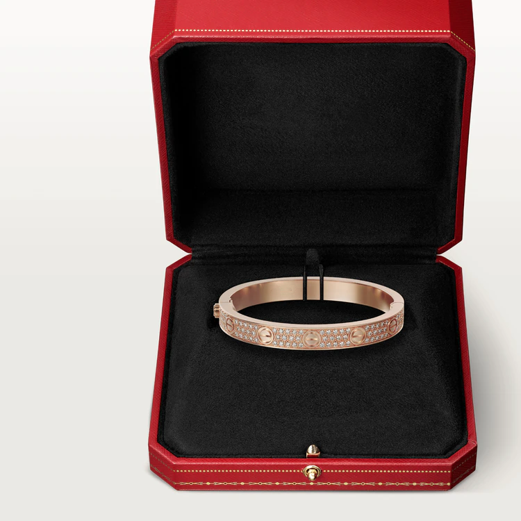 [✨ROSE✨]LOVE BRACELET 6.1MM DIAMOND-PAVED