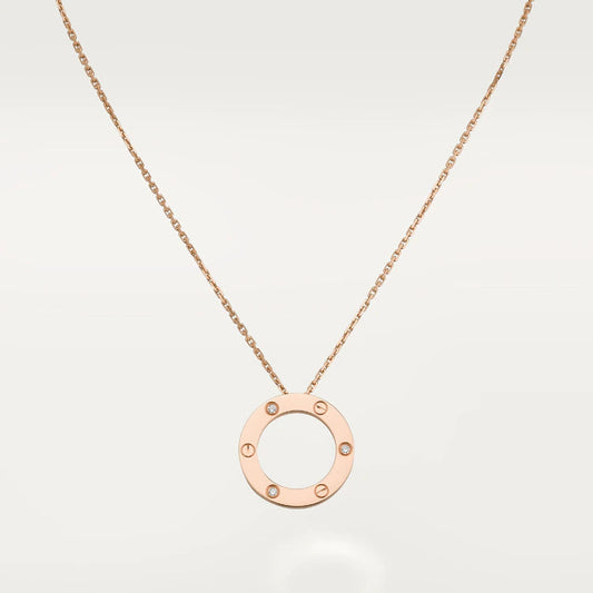 [✨ROSE✨]LOVE NECKLACE 16MM 3 DIAMONDS