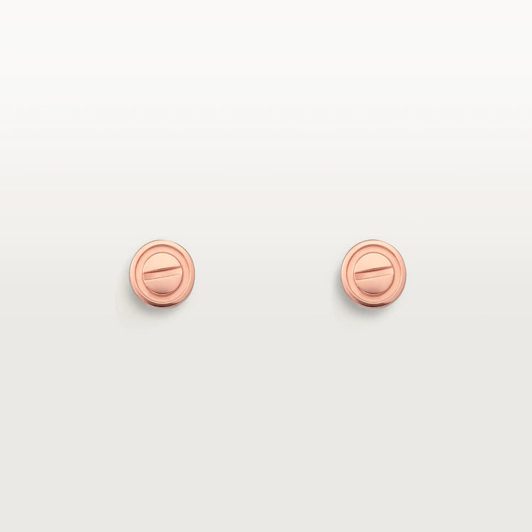 [✨ROSE✨]LOVE EARRINGS PINK GOLD 10MM