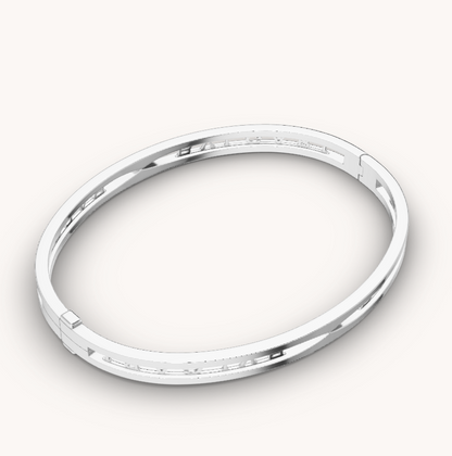 [✨ROSE✨]ZERO 1 SPIRAL LOGO SILVER BRACELET