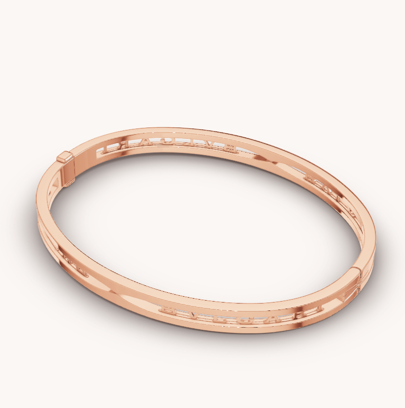 [✨ROSE✨]ZERO 1 SPIRAL LOGO PINK GOLD BRACELET