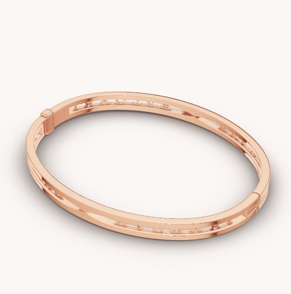 [✨ROSE✨]ZERO 1 SPIRAL LOGO PINK GOLD BRACELET