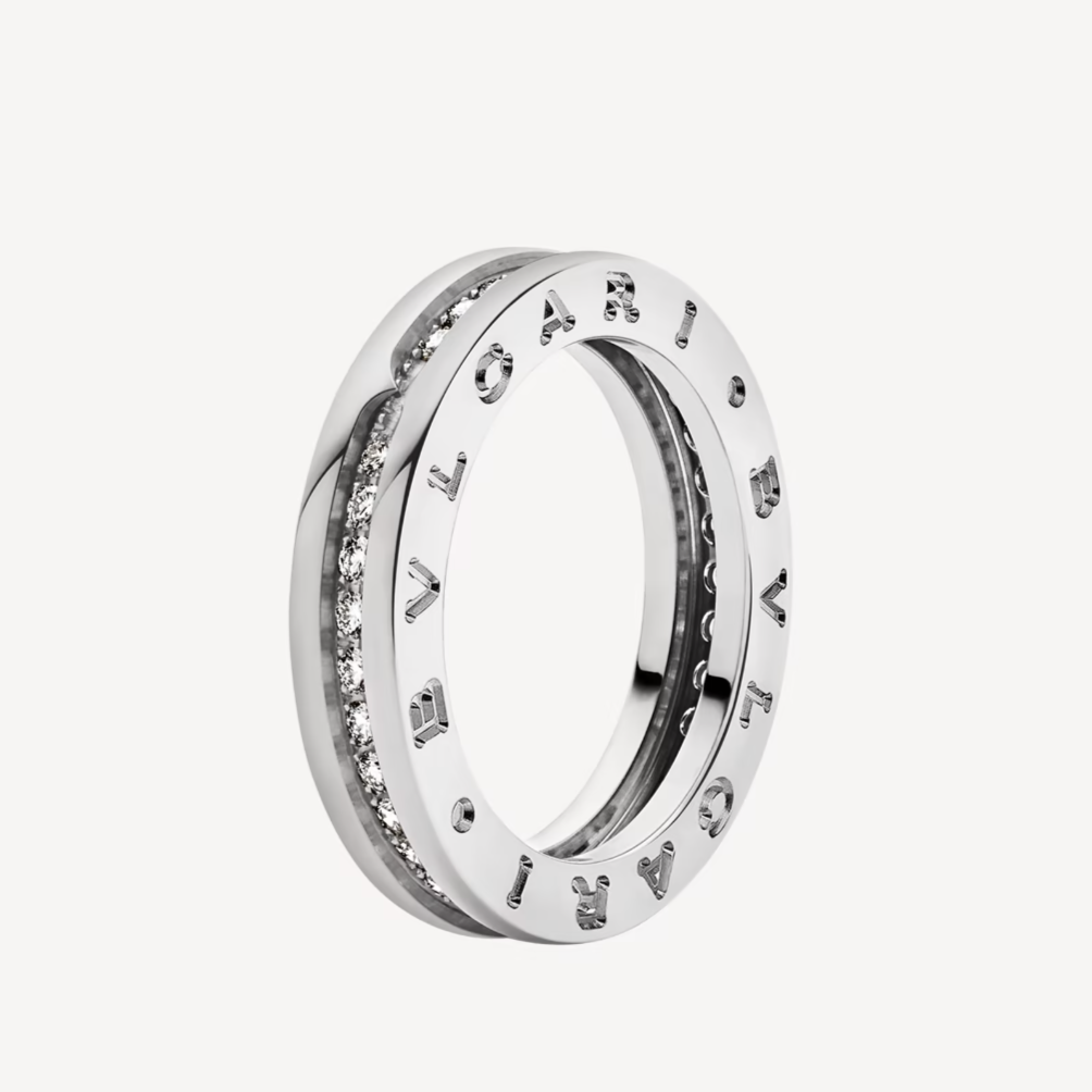 [✨ROSE✨]ZERO 1 ONE-BAND PAVED DIAMONDS ON THE SPIRAL RING