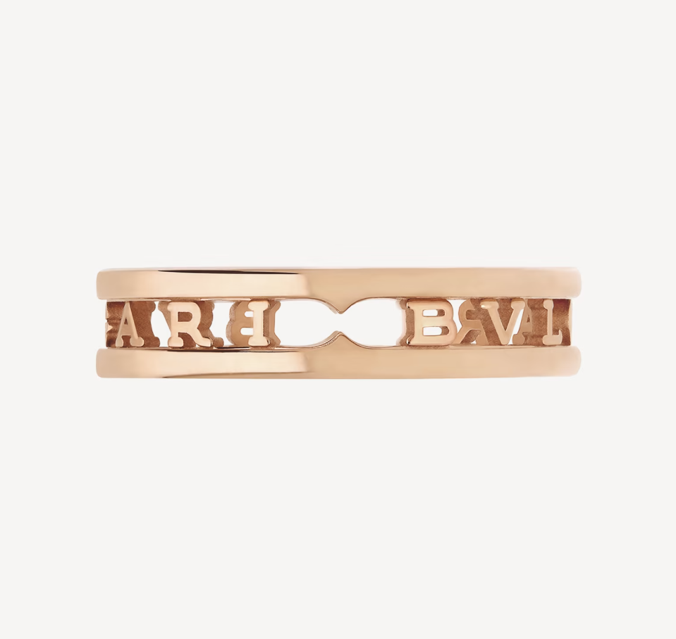 [✨ROSE✨]ZERO 1 ONE-BAND WITH OPENWORK LOGO SPIRAL RING