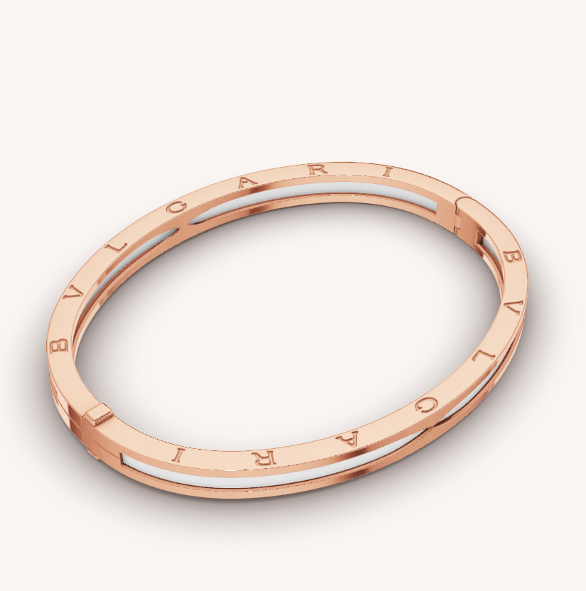 [✨ROSE✨]ZERO 1 PINK GOLD WITH WHITE CERAMIC BRACELET