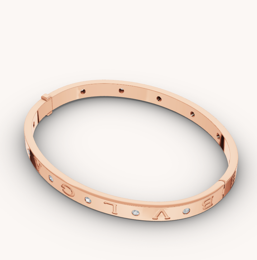 [✨ROSE✨]ZERO 1 PINK GOLD 12 DIAMONDS BRACELET