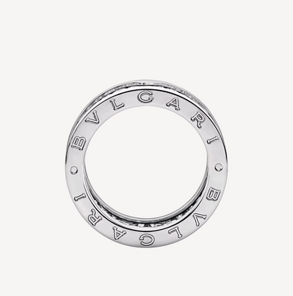 [✨ROSE✨]ZERO 1 WITH PAVED DIAMONDS ON THE SPIRAL RING