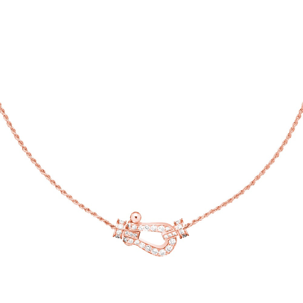 [✨ROSE✨]FORCE 10 PINK GOLD DIAMOND NECKLACE