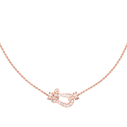 [✨ROSE✨]FORCE 10 PINK GOLD DIAMOND NECKLACE