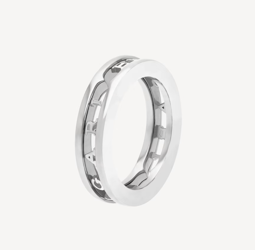 [✨ROSE✨]ZERO 1 ONE-BAND WITH OPENWORK LOGO SPIRAL RING