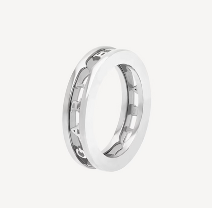 [✨ROSE✨]ZERO 1 ONE-BAND WITH OPENWORK LOGO SPIRAL RING