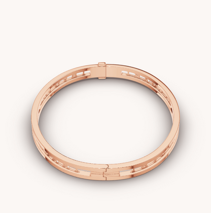 [✨ROSE✨]ZERO 1 SPIRAL LOGO PINK GOLD BRACELET