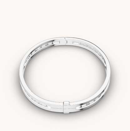 [✨ROSE✨]ZERO 1 SPIRAL LOGO SILVER BRACELET