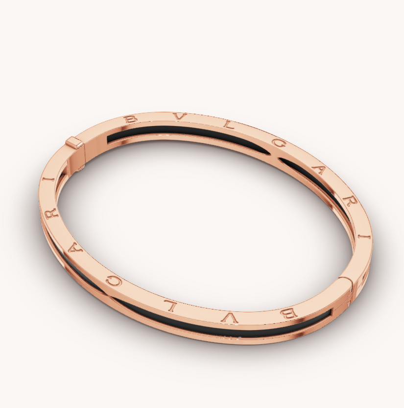 [✨ROSE✨]ZERO 1 PINK GOLD WITH BLACK CERAMIC BRACELET