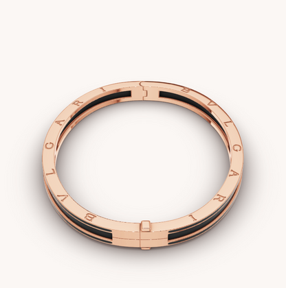 [✨ROSE✨]ZERO 1 PINK GOLD WITH MATTE BLACK CERAMIC BRACELET